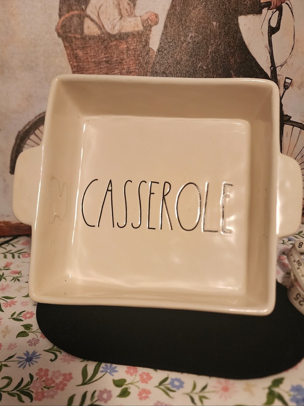 Rae Dunn Ceramic Casserole Dish with Handles